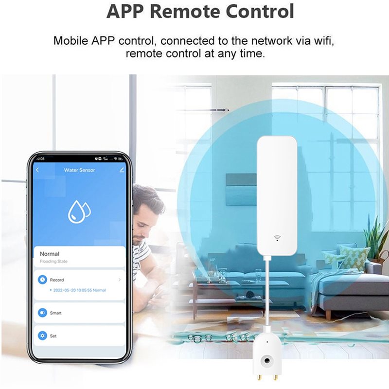 DTEN-Tuya WIFI Smart Water Lea - огляд і ціна Water Alarm Sensor
