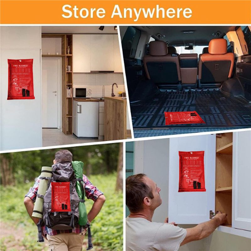 B48B-8PCS Emergency Fire Blank - огляд і ціна Fire Blanket Kitchen
