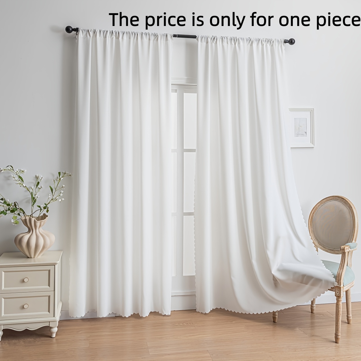 1pc Sheer Curtain, Non-Transpa - огляд і ціна Window Lock Bar